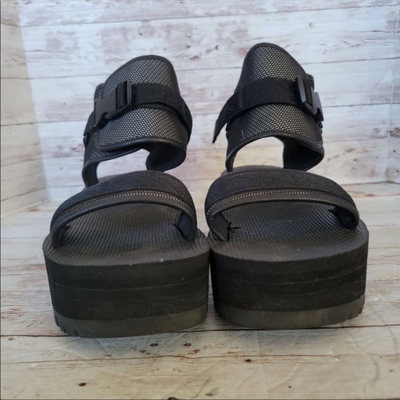 Teva Indio Jewel Black Platform Sandals - Picture 2 of 9